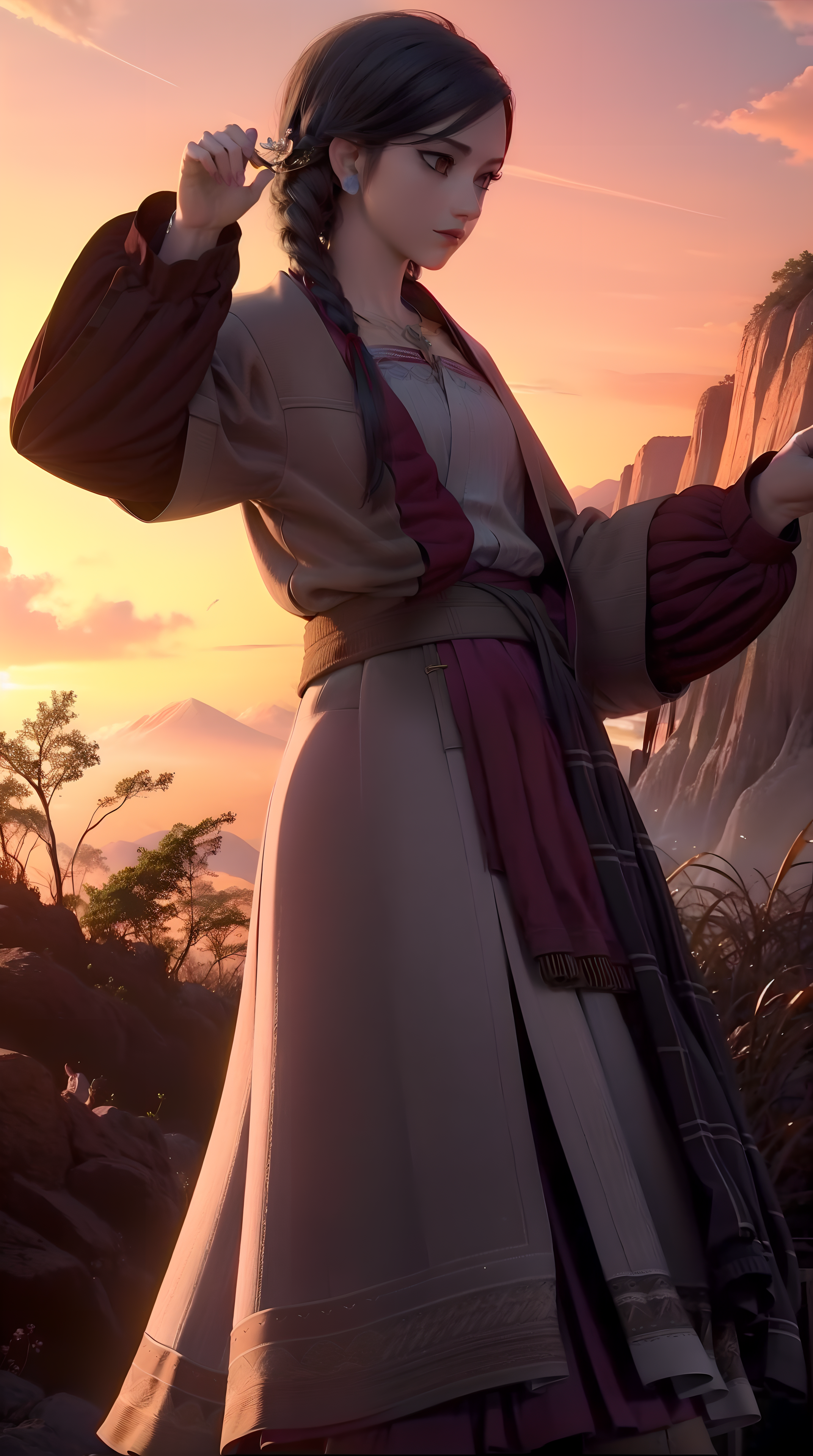 00106-3349367605.0-masterpiece,best quality,,1girl,black hair, chinese clothes, _lora_yingmo_0.8_,outdoor,cowboy shot, dynamic pose, dynamic angle.png